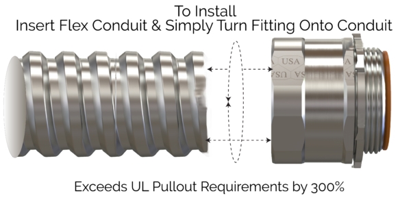 Flex Connector Replaces Squeeze Fittings